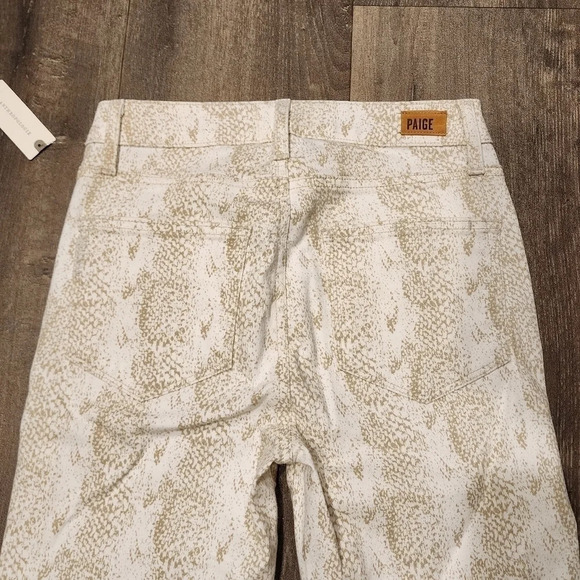 *NWT* Anthropologie Paige Hoxton Ankle Snakeskin Print Skinny Jean - Picture 6 of 6